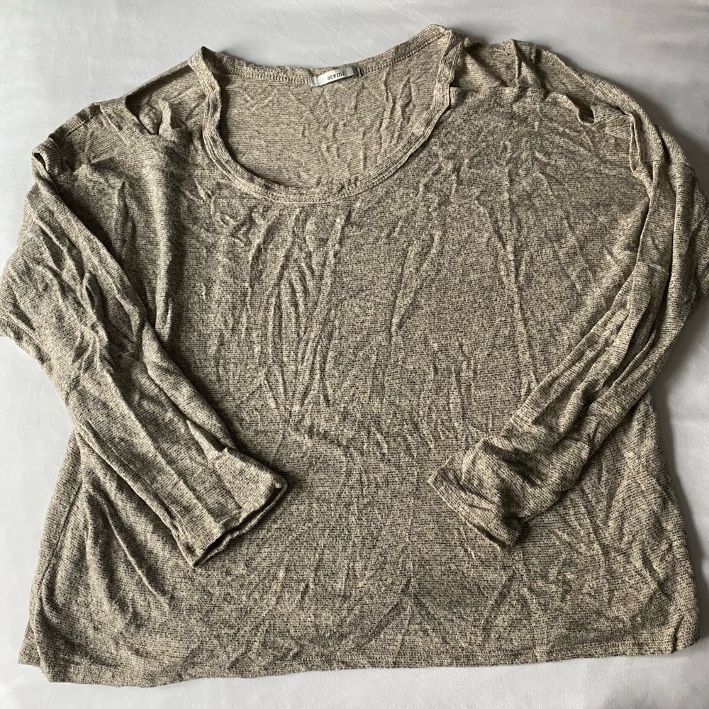 Beige long sleeve with slits on side